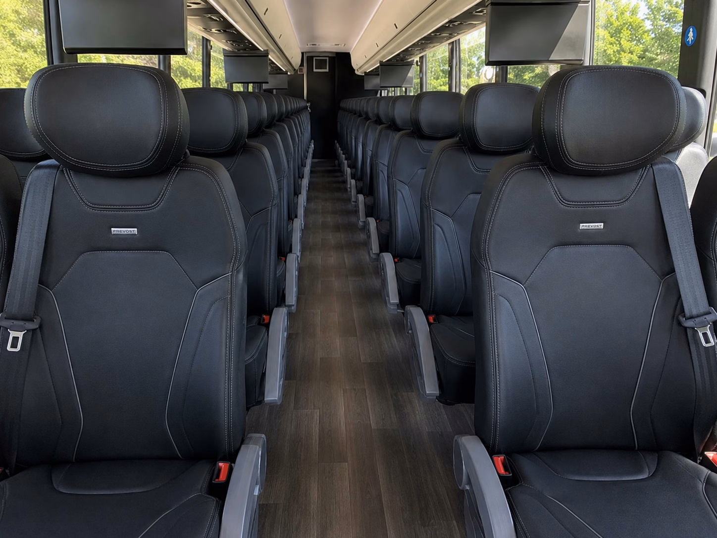 hampton charter bus interior