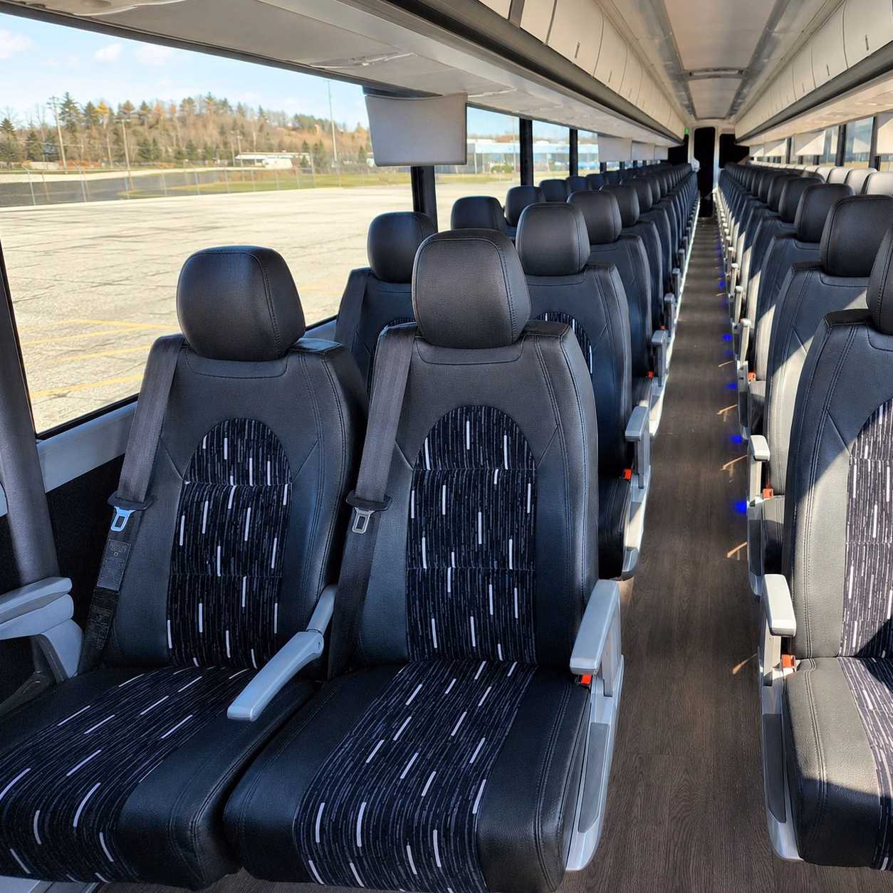 hampton charter bus rental inside